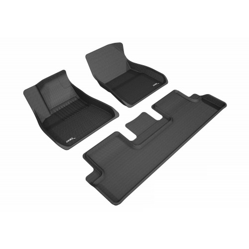 3D Maxpider Kagu Black Tesla Model 3 All Weather Floor Mats Liners